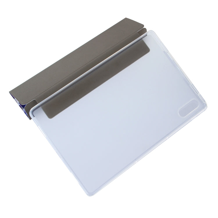 For Lenovo Tab P11 Pro (TB-XJ706F) Coloured Drawing Pattern Horizontal Flip Leather Case with Three-folding Holder(Blue Butterflies) by bashfashion