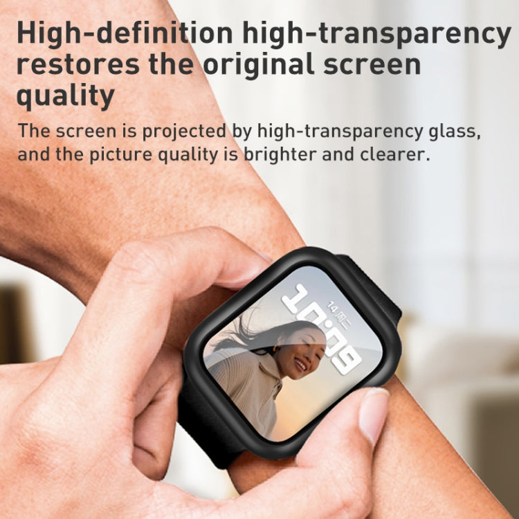 ROCK 2 in 1 PC Frame + Film Protector Case For Apple Watch Series 6 & SE & 5 & 4 44mm(Blue) by ROCK