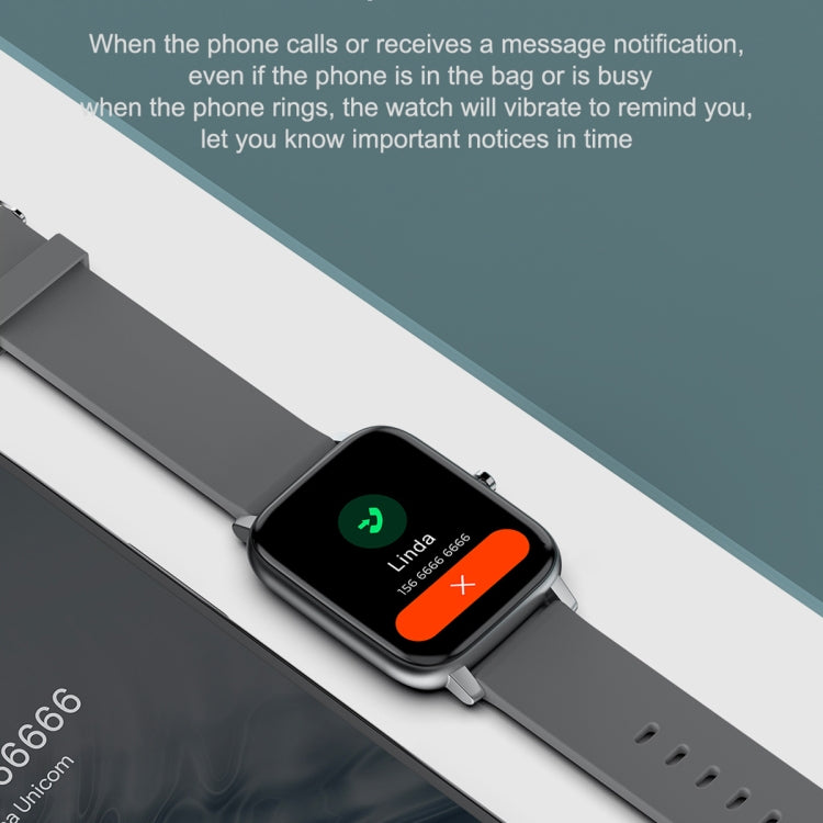 Ochstin 5H80 1.69 inch Square Screen Silicone Strap Heart Rate Blood Oxygen Monitoring Bluetooth Smart Watch(Lake Blue) by OCHSTIN