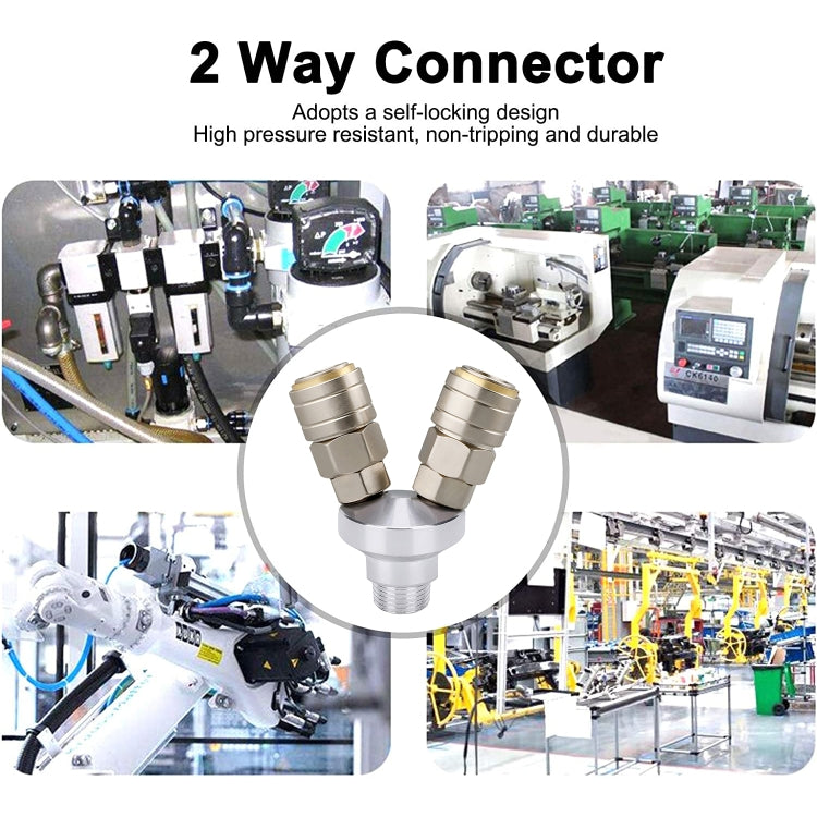 LAIZE Two Way G1/2 C-type Self-lock Pneumatic Components by LAIZE