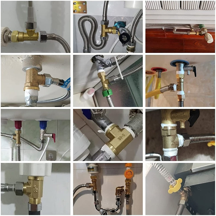 LAIZE External Thread Plumbing Copper Pipe Fittings, Caliber:1 Point(Three Way) by LAIZE