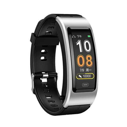 B7 Bluetooth Earphone Smart Bracelet, Support Sleep Monitoring / Blood Oxygen Monitoring / Heart Rate Monitoring(Silver + Black Silicone Strap) by bashfashion