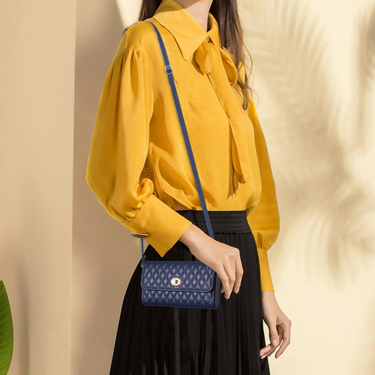 Crossbody PU Horizontal BFB02 Shoulder Bag(Dark Blue) by bashfashion