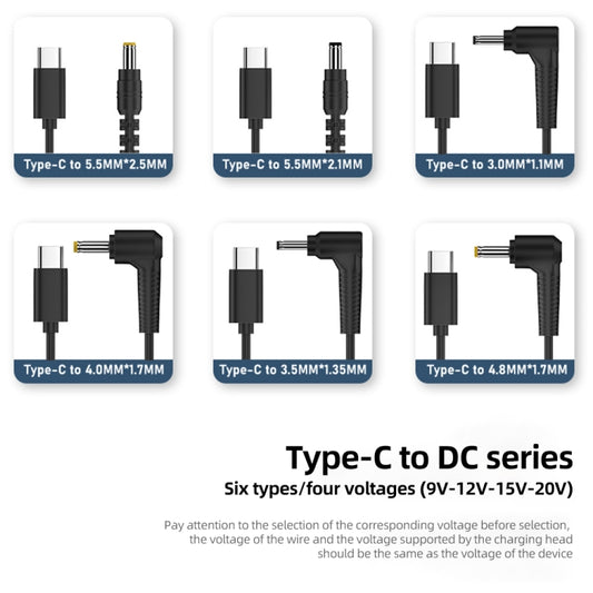 12V 5.5 x 2.5mm DC Power to Type-C Adapter Cable by bashfashion