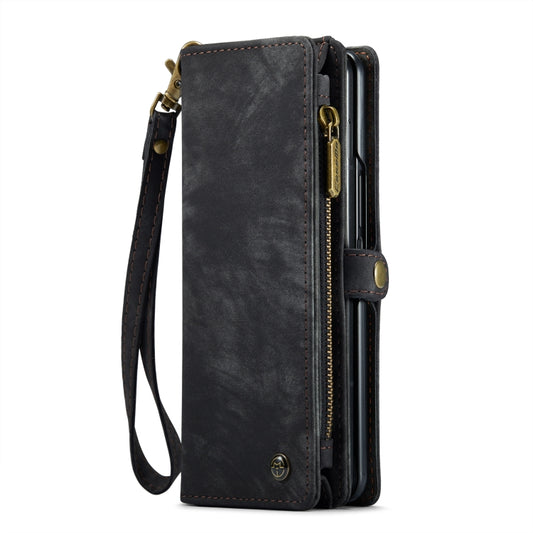 For Samsung Galaxy Z Fold5 CaseMe 008 Multifunctional Zipper Wallet Phone Leather Case(Black) by CaseMe