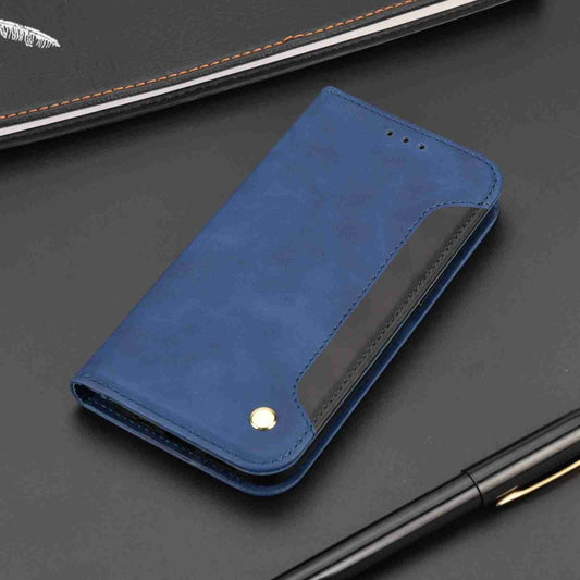 For Samsung Galaxy A15 Skin Feel Splicing Leather Phone Case(Blue) by bashfashion