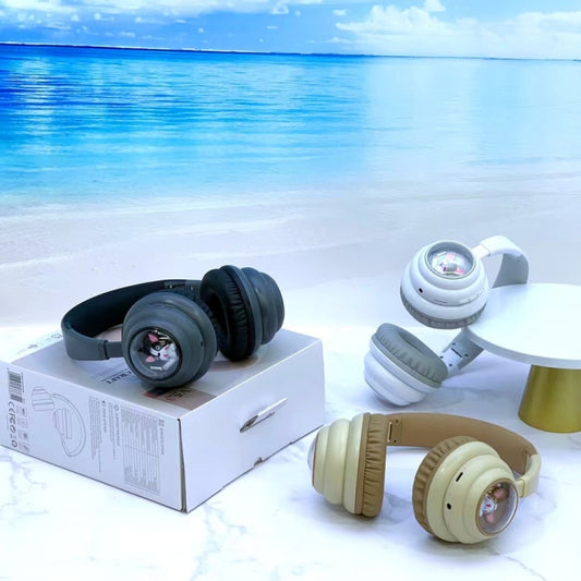 KE-31 Over-Ear RGB Light Bluetooth Headset(Pink) by bashfashion