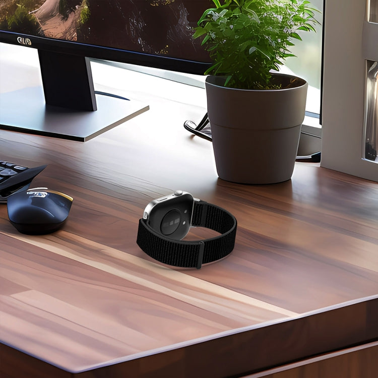 For Huawei Watch Fit3 Nylon Loop Hook and Loop Fastener Watch Band(Grey Blue) by bashfashion