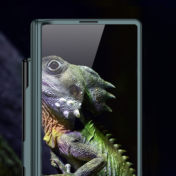 For Samsung Galaxy Z Fold6 GKK Integrated Full Coverage Magnetic Fold Phone Case with Pen Slot, Not Included Pen(Grey) by GKK