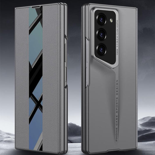 For Samsung Galaxy Z Fold6 GKK Integrated Blade Flip PU Phone Case(Grey) by GKK