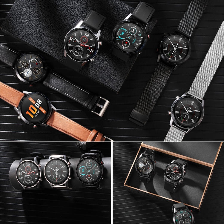 1.3 inch Touch Screen Dual-mode Bluetooth Smart Watch, Support Sleep Monitor / Heart Rate Monitor / Blood Pressure Monitoring(Black Silicone Strap) by bashfashion