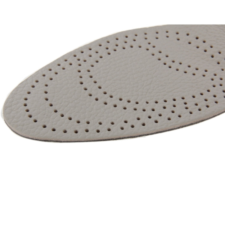 1 Pair Cowhide Increase Insoles, Size: 26cm x 9cm (Grey + White) by bashfashion