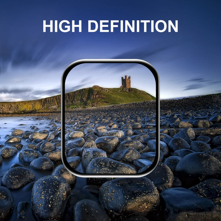 10pcs ENKAY Hat-Prince 3D Curved Edge Full Coverage Full Tempered Glass HD Screen Protector Film For Apple Watch Series 9 / 8 / 7 41mm(Black) by ENKAY