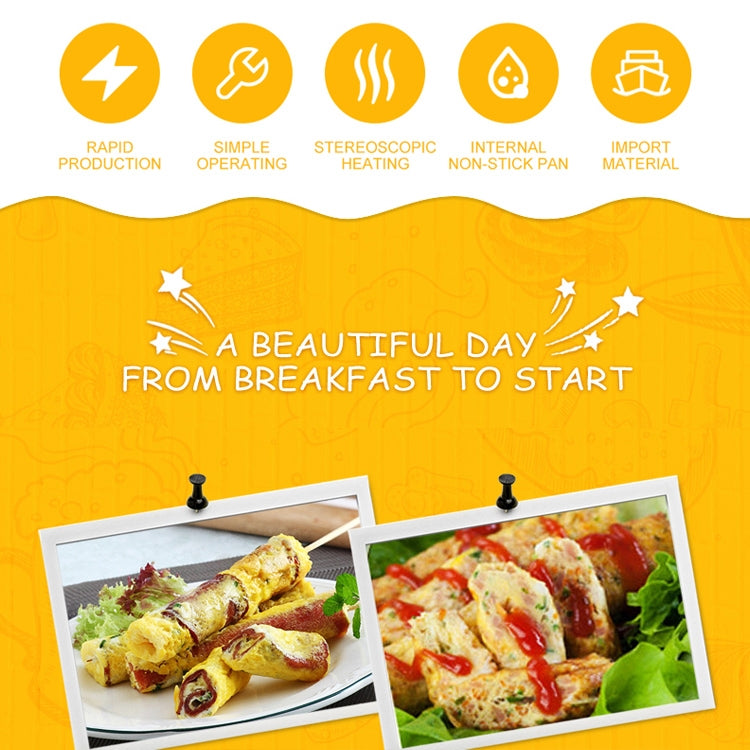 Automatic Multifunctional Egg Roll Maker Electric Egg Boiler Omelette Machine Breakfast Egg Tool(Green) by bashfashion