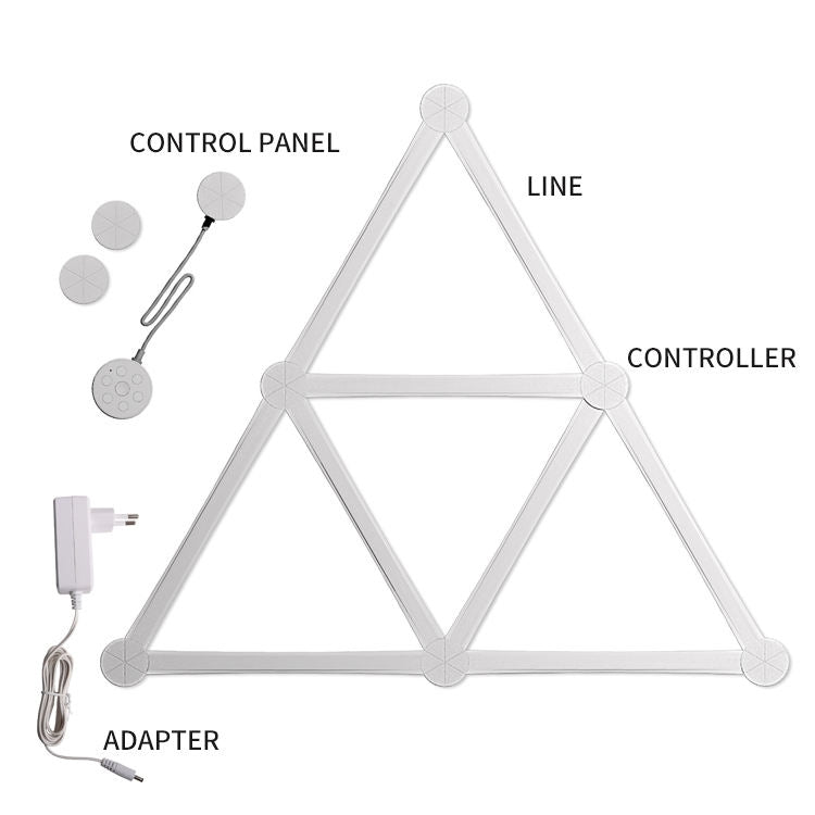 JSK-P22 Smart RGB Mosaic Light Rhythm Light Support Amazon Alexa / Google Assistant /DuerOS EU Plug(Black) by bashfashion