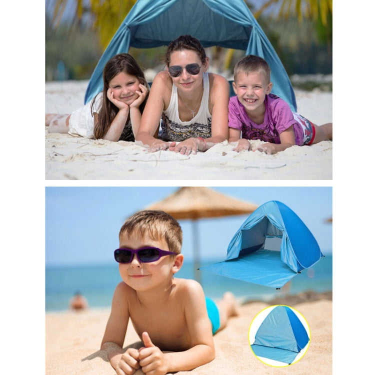 With Curtain Automatic Instant Pop Up Tent Potable Beach Tent, Size: 150x165x110cm(Blue) by bashfashion