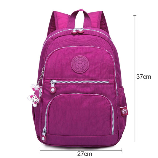 Backpacks School Backpack for Teenage Girls Female Laptop Bagpack Travel Bag, Size:27X13X37cm(T1368 Purple red) by bashfashion
