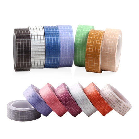 Simple Manual Decorative Stickers Plaid Material Tape(FG-08) by bashfashion
