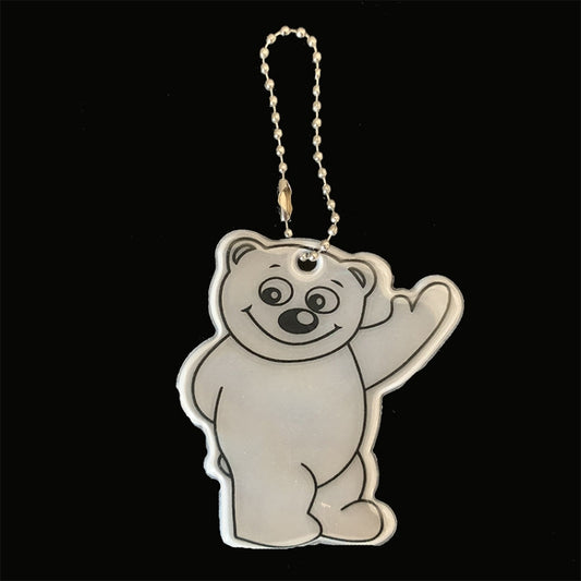 2pcs Bear Type Waterproof Reflective Pendant Schoolbag Ornaments Night Riding Traffic Safety Reflector Random Colour Delivery by bashfashion