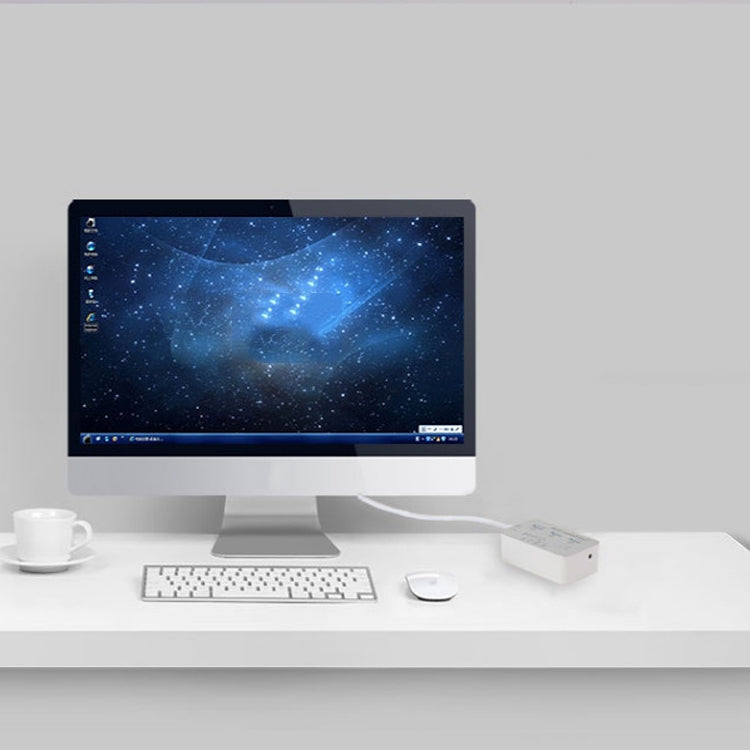 619-3.0 3 Port HUB + 4 Port Card Reader One to Three High Speed USB 3.0 Hub Splitter(White) by bashfashion