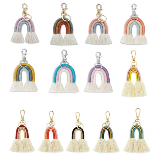 Hand-Woven Bohemian Tassel Bag Pendant(Gray Color K68215) by bashfashion