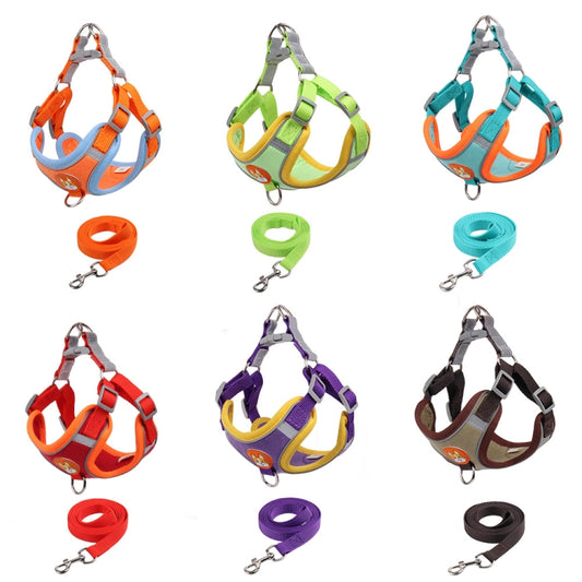 BL-867 Pet Chest Straps Reflective Dog Traction Rope, Size: S(Brown) by bashfashion