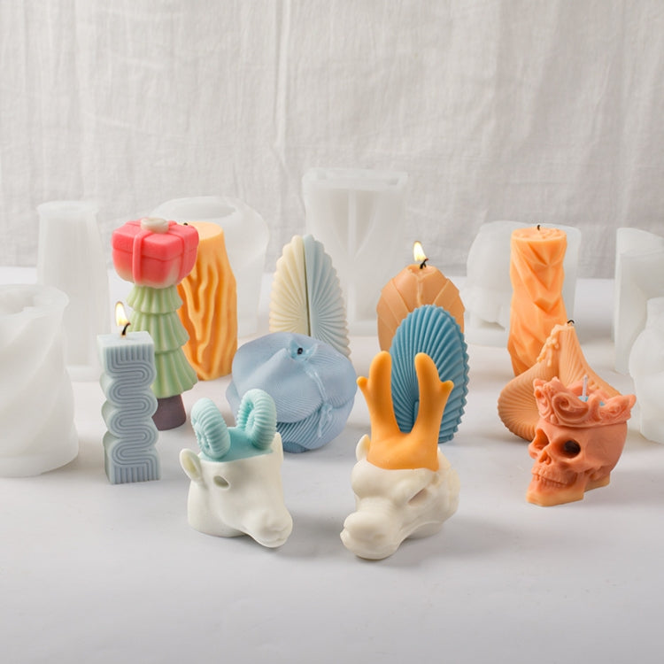 Geometric Scented Candle Silicone Mold, Specification: LZ-399+Tool Set by bashfashion