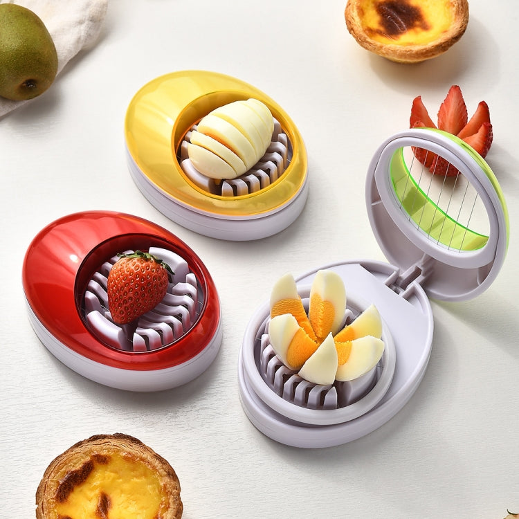 3-in-1 Kitchen Egg Slicer for Strawberry, Mushroom, Bananas , and Other Soft Fruit(Yellow) by bashfashion