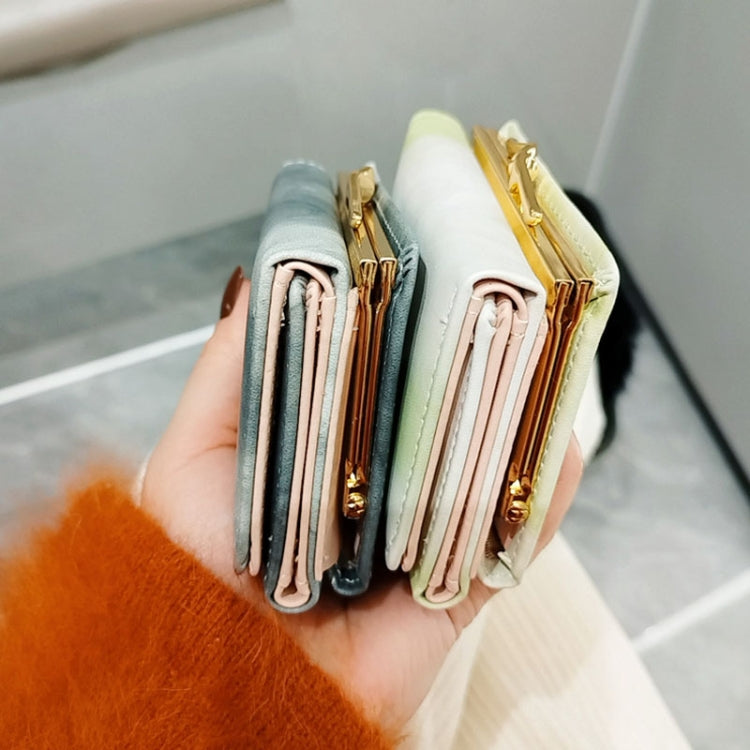 Ink Painting Elements Tri-fold Wallet Mini Portable Wallet(Black) by bashfashion