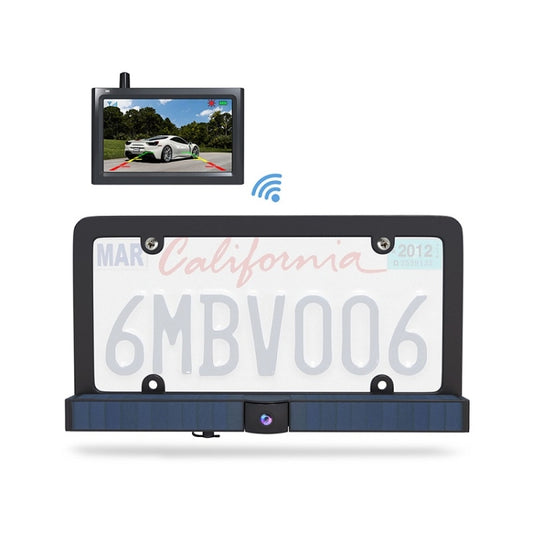 Solar HD Wireless Integrated License Plate Frame Display Camera by bashfashion