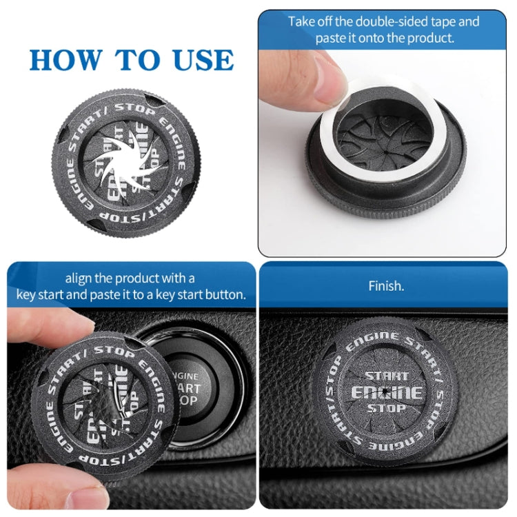 Car Motorcycle One-button Start Button Ignition Switch Rotating Protective Cover(Black) by bashfashion