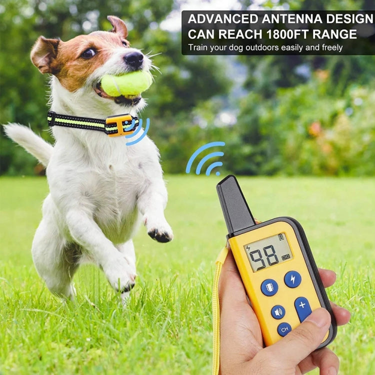 800m Remote Control Dog Trainer Stop Barker Electrical Shock Vibration Pet Collar(Black) by bashfashion