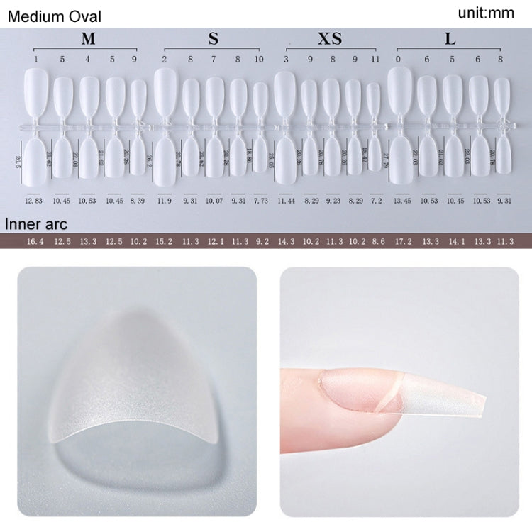 10pairs Of 100pcs/Box Frosted False Nails Artificial Tip, Shape: Long Ellipse M by bashfashion