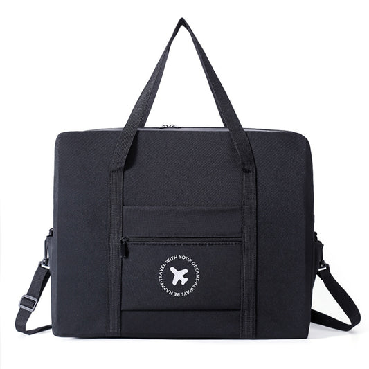 Foldable Travel Bag Shoulder Bag Airplane Suitcase For Camping Hiking, Size: Small Gray by bashfashion