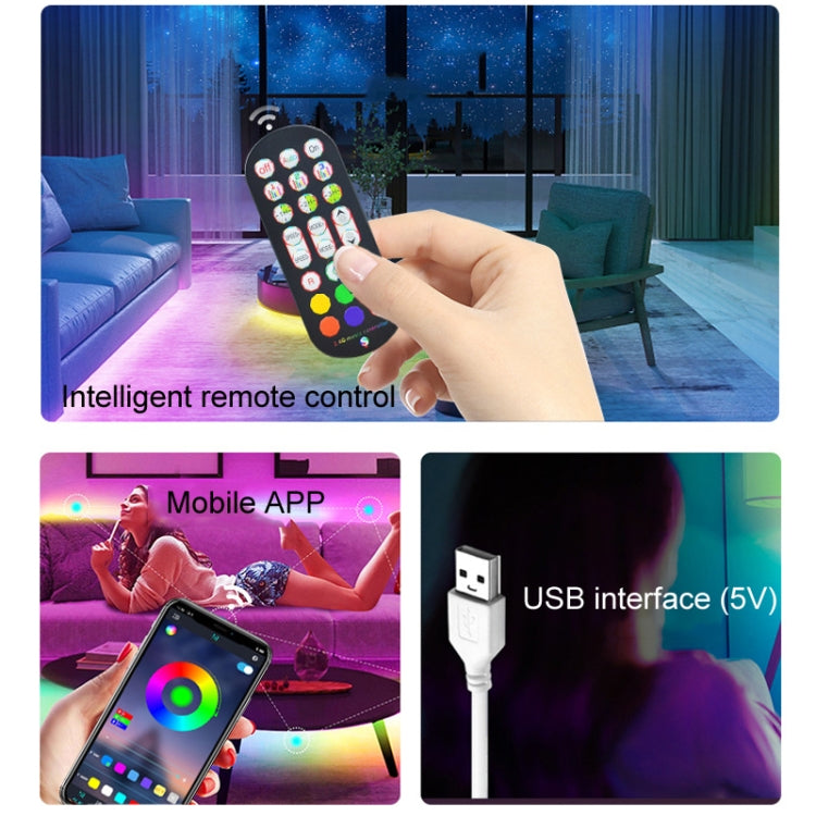 24-Key 2.4G Smart Colorful Running Water LED Light Strip Controller(White) by bashfashion