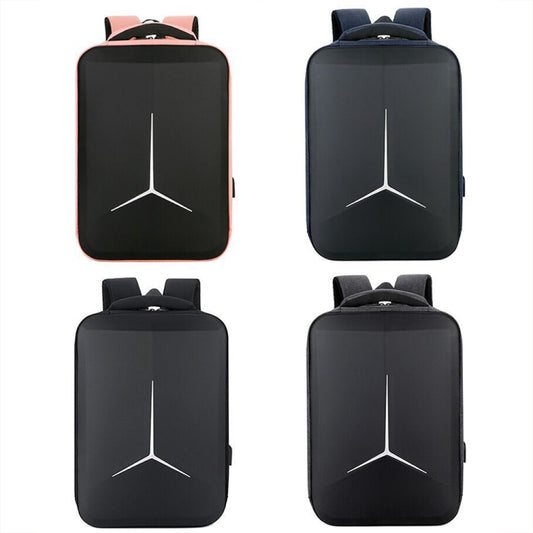 15 inch Multifunctional Waterproof Business Sports Laptop Backpack with USB Port(Pink) by bashfashion