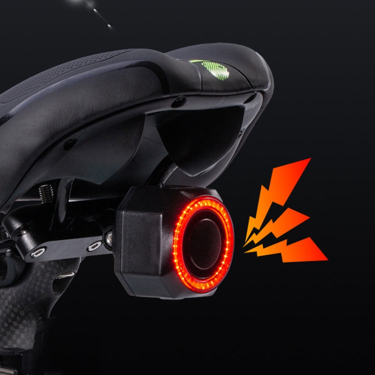 Bicycle Smart Taillight Anti-theft Alarm Brake Warning Light, Model: WL03C Set + Silicone Remote Control by bashfashion