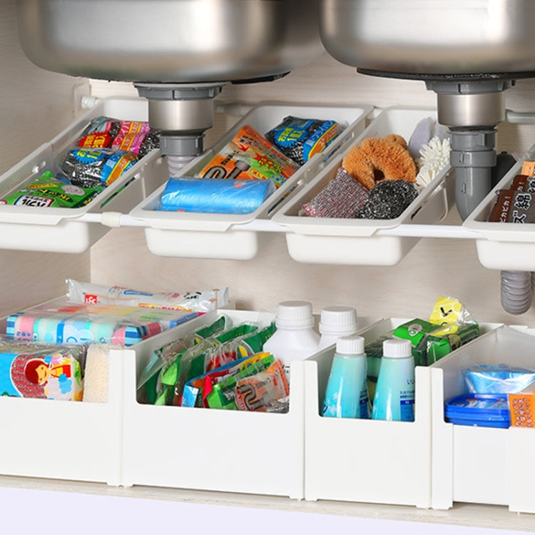 No Punch Under Sink Shelf Household Multifunctional Cabinet Organizer, Style: Fixed Large Narrow by bashfashion