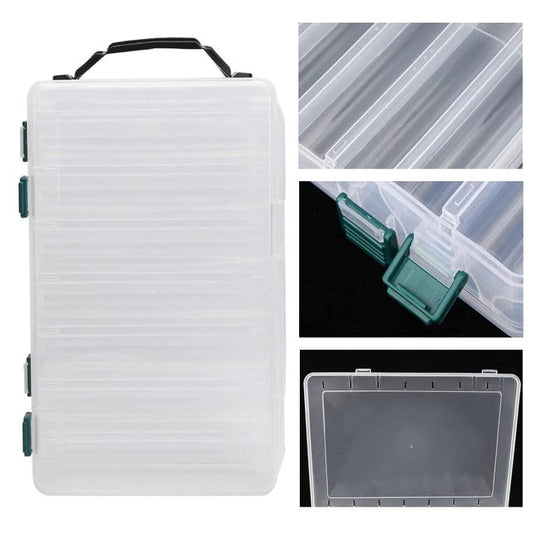 Large Capacity Double Layer Lure Storage Box Fish Hook String Hook Tool Box, Spec: 10-grids by bashfashion