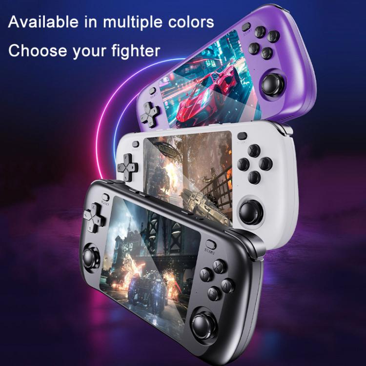 H36S 3.5 Inch IPS HD Screen Retro PSP Game Console Linux System GBA Handheld Video Game Console, Memory: 128G(White) by bashfashion