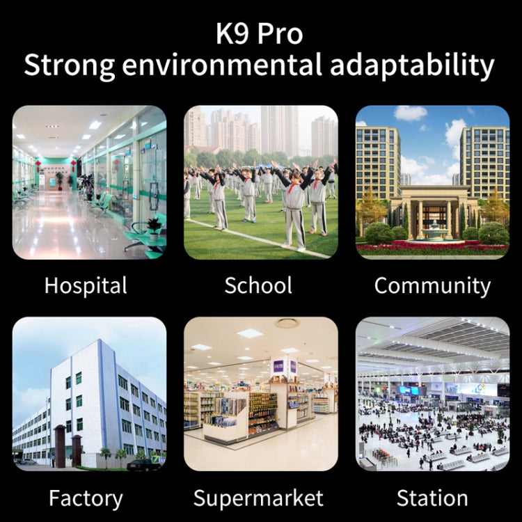 K9 Pro Handsfree Non-contact Body Light-sensitive Distance Sensor Thermometer + 1000ml Automatic Non-contact Liquid Soap Dispenser with Base Mount by bashfashion