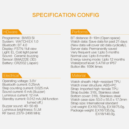 EX16 1.12 Inch FSTN LCD Full Angle Screen Display Sport Smart Watch, IP67 Waterproof, Support Pedometer / Stopwatch / Alarm / Notification Remind / Call Notify / Camera Remote Control / Calories Burned, Compatible with Android and iOS Phones(Black) by bashfashion