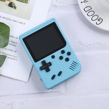 MK500 Macaron Mini Retro Classic Handheld Game Console for Kids Built-in 500 Games, Support AV Output(Blue) by bashfashion