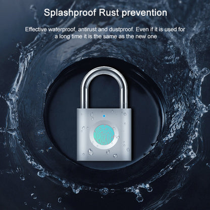 X007 Micro USB Charging Mini Metal Fingerprint Padlock Small Drawer Lock (Red) by bashfashion