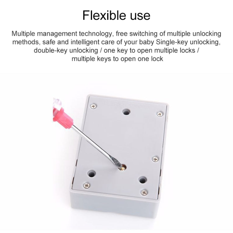 T3 ABS Magnetic Card Induction Lock Invisible Bilateral Open Cabinet Door Lock (Black) by bashfashion