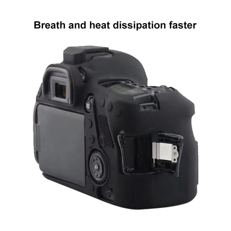 For Canon EOS 6D Mark II Soft Silicone Protective Case (Black) by bashfashion