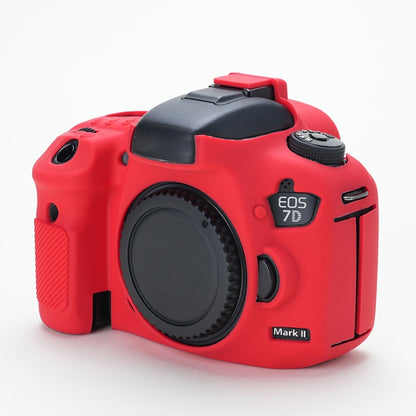 For Canon EOS 7D Mark II Soft Silicone Protective Case (Red) by bashfashion