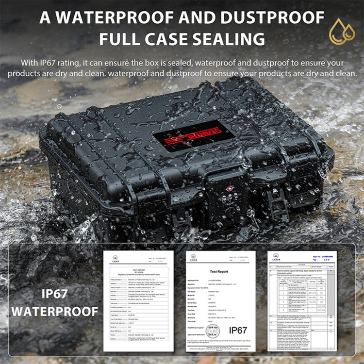 STARTRC DIY Combination Lock Waterproof Dual-layer Suitcase Storage Box (Black) by STARTRC