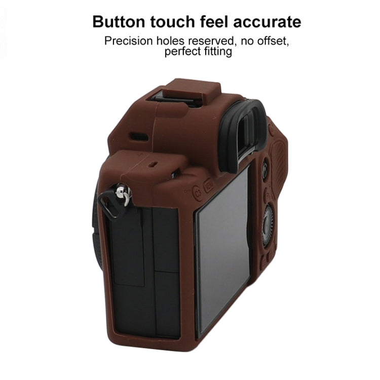 For Sony A7 III / ILCE-7M3 / A7R III Soft Silicone Protective Case(Coffee) by bashfashion