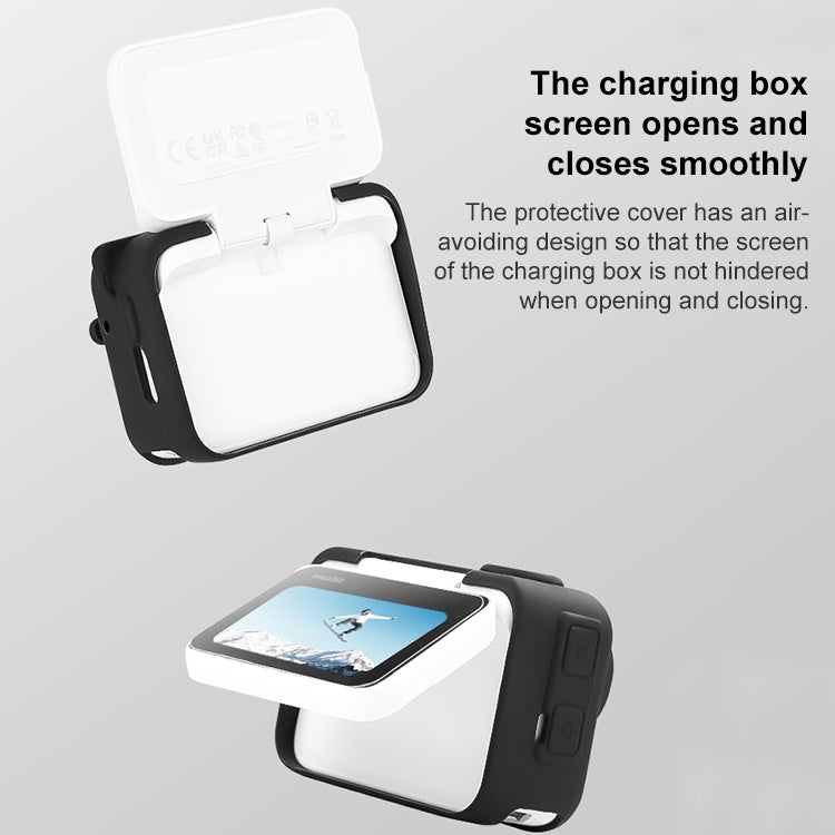 For Insta360 GO 3 Camera Body Charging Case Silicone Case with Lens Cap & Strap (Orange) by bashfashion